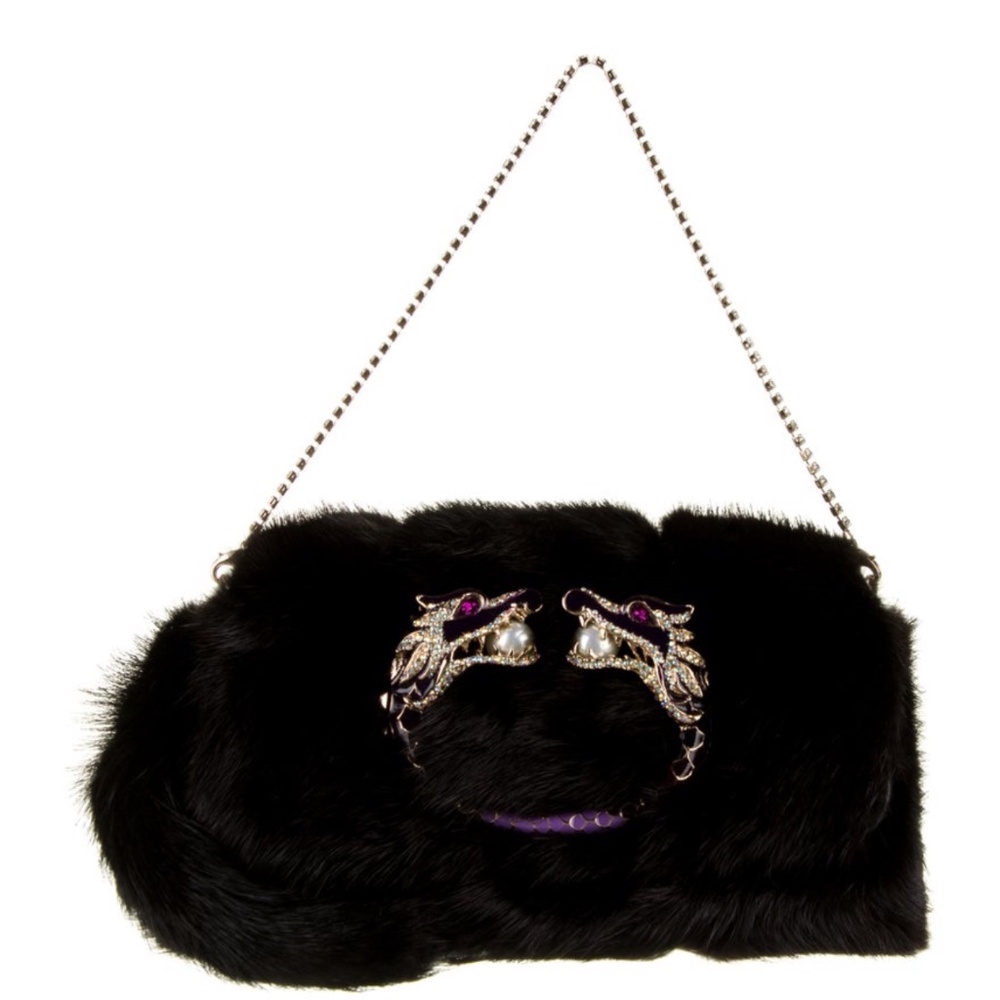 Pristine Condition Rare Vintage Gucci Mink Evening Bag by Tom Ford